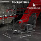 Zootopo Professional Racing Simulator Cockpit Frame with Black Seat&Monitor Stand, Fit for Logitech G920/Thrustmaster/Moza, Shifter Platform Upgrade, No Wheel, Pedals, Handbrake and Monitor