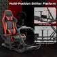 Zootopo Professional Racing Simulator Cockpit Frame with Red Seat, Fit for Logitech G920/Thrustmaster/Moza, Streamlined Dual-arm Design, No Wheel, Pedals, Handbrake and Monitor Stand