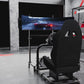 Zootopo Racing Sim Cockpit with Triple Monitor Mount and Seat Fits for Logitech/Thrustmaster/Fanatec/Moza G29 G920 G923 CSL-DD T248 Wheel Shifter Pedals  TV NOT Included