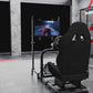 Zootopo Adjustable Racing Cockpit with TV Stand Black Seat Fit for Logitech,Thrustmaster,Fanatec,G920,T500,Wheel Shifter Pedals TV NOT Included