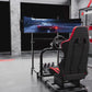 Zootopo Racing Sim Cockpit with Triple Monitor Mount and Seat Fits for Logitech/Thrustmaster/Fanatec/Moza G29 G920 G923 CSL-DD T248 Without Steering Wheel, Pedals ,TV and Shifter