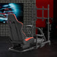 Zootopo Professional Racing Simulator Cockpit Frame with Red Seat&Monitor Stand, Fit for Logitech G920/Thrustmaster/Moza, Streamlined Dual-arm Design, No Wheel, Pedals, Handbrake and Monitor
