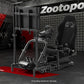 Zootopo Professional Racing Simulator Cockpit with TV Stand&Seat, Fit for Logitech G920/Thrustmaster/Moza, Streamlined Dual-arm Design, No Wheel, Pedals, Handbrake, and Monitor