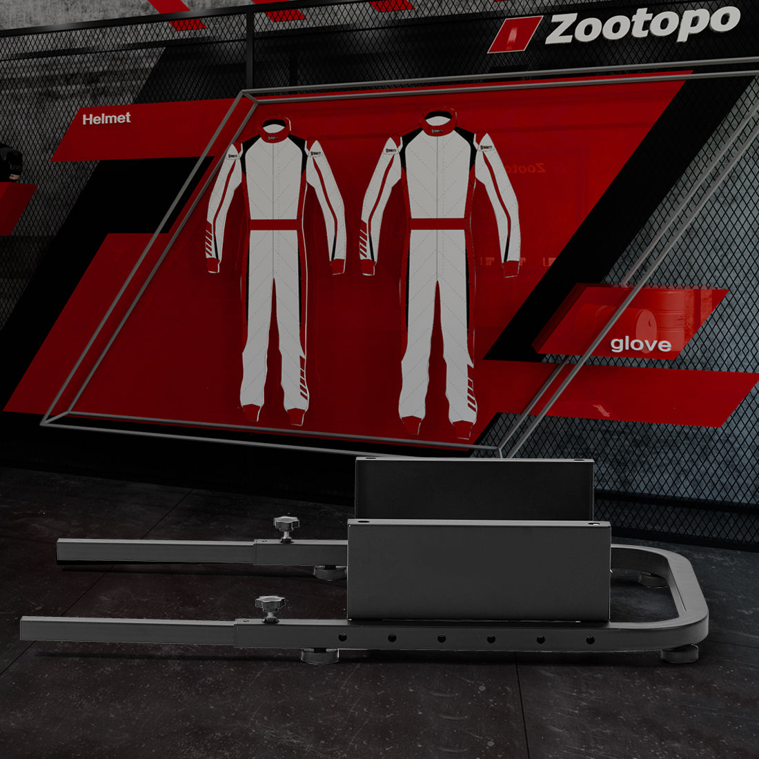 Zootopo Rear Seat Stand Racing Wheel Frame Parts/Accessories Mounting Seat Installable Most Chair Stand Simulator Cockpit Wheel and Pedals Not Included