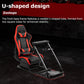 Zootopo Flight Simulator Cockpit with Red Seat Fit for Fanatec/Moza/Logitech X52 PRO/THRUSTMASTER A10,T.16000M FCS Adjustable Versatile,No Joystick,Handbrake,Shifter,Pedals,Steering Wheel,TV Mount