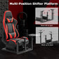Zootopo Flight Simulator Cockpit with Red Seat Fit for Logitech X52 PRO,X56, Thrustmaster T16000M,HotasWarthing Flight Stick,Unlimited Adjustment,Not Include Steering Wheel,Pedals,Handbrake and Joystick