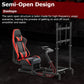 Zootopo Racing Cockpit with TV Stand &Red Seat Fit for Logitech,Thrustmaster G27 G920 T500 Wheel Shifter Pedals Not Included