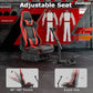 Zootopo Racing Simulator Cockpit with Red Seat Multi-level Adjustment Fit for Logitech/Thrustmaster/Fanatec G29,G920,G923&T300RS&CSL-DD One-Piece Cockpit,Wheel,Handbrake and Pedals Not Included