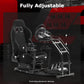 Zootopo Adjustable Racing Sim Cockpit with Red Seat Unobstructed Design for Both Legs Fit for Logitech/Thrustmaster G29 G923 G25 T80 T150 Racing Wheel Cockpit Not Include Steering Wheel,Pedals,Handbrake