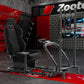 Zootopo Professional Racing Simulator Cockpit with TV Stand&Seat, Fit for Logitech G920/Thrustmaster/Moza, Streamlined Dual-arm Design, No Wheel, Pedals, Handbrake, and Monitor