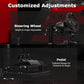 Zootopo 3060 Aluminum Profile Racing Simulator Cockpit with Black Seat and Triple-monitor Setup, Fit for Thrustmaster,for Fanatec,for Logitech G29 , Adjustable Driving Simulator Cockpit, Does Not Include Steering Wheel, Pedals, or Handbrake