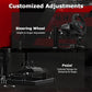 Zootopo 3060Aluminum Profile Racing Simulator Cockpit with Seat, Supports Adjustment, Compatible with Thrustmaster/Fanatec/Logitech G29 Steering Wheels,and designed  for the Sim Frame 3060 Chassis,Does Not Include Steering Wheel, Pedals, or Handbrake
