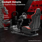 Zootopo Adjustable Racing Cockpit Red Seat Fit for Logitech, Thrustmaster,G923,G920,Wheel Shifter Pedals Not Included