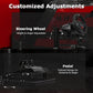 Zootopo 3060 Aluminum Profile Racing Simulator Cockpit with Red Seat and Triple-monitor Setup, Fit for Thrustmaster,for Fanatec,for Logitech G29 , Adjustable Driving Simulator Cockpit, Does Not Include Steering Wheel, Pedals, or Handbrake
