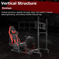 Zootopo Racing Sim Cockpit with Triple Monitor Mount and Seat Fits for Logitech/Thrustmaster/Fanatec/Moza G29 G920 G923 CSL-DD T248 Without Steering Wheel, Pedals ,TV and Shifter