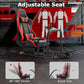 Zootopo G920 Racing Simulator Cockpit with Red Seat Frame Large Round Tube Stable and Adjustable Racing Wheel Stand Fit for Logitech G25 G27 G29 G920 Thrustmaster T80 T150 Wheel, Pedals and Shifter Not Include