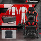 Zootopo G920 Racing Simulator Cockpit with Red Seat Frame Large Round Tube Stable and Adjustable Racing Wheel Stand Fit for Logitech G25 G27 G29 G920 Thrustmaster T80 T150 Wheel, Pedals and Shifter Not Include