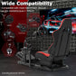 Zootopo G920 Racing Simulator Cockpit with Red Seat Frame Large Round Tube Stable and Adjustable Racing Wheel Stand Fit for Logitech G25 G27 G29 G920 Thrustmaster T80 T150 Wheel, Pedals and Shifter Not Include