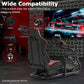 Zootopo Adjustable Racing Cockpit Red Seat Fit for Logitech, Thrustmaster,G923,G920,Wheel Shifter Pedals Not Included