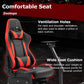 Zootopo Racing Simulator Cockpit with Red Seat Multi-level Adjustment Fit for Logitech/Thrustmaster/Fanatec G29,G920,G923&T300RS&CSL-DD One-Piece Cockpit,Wheel,Handbrake and Pedals Not Included