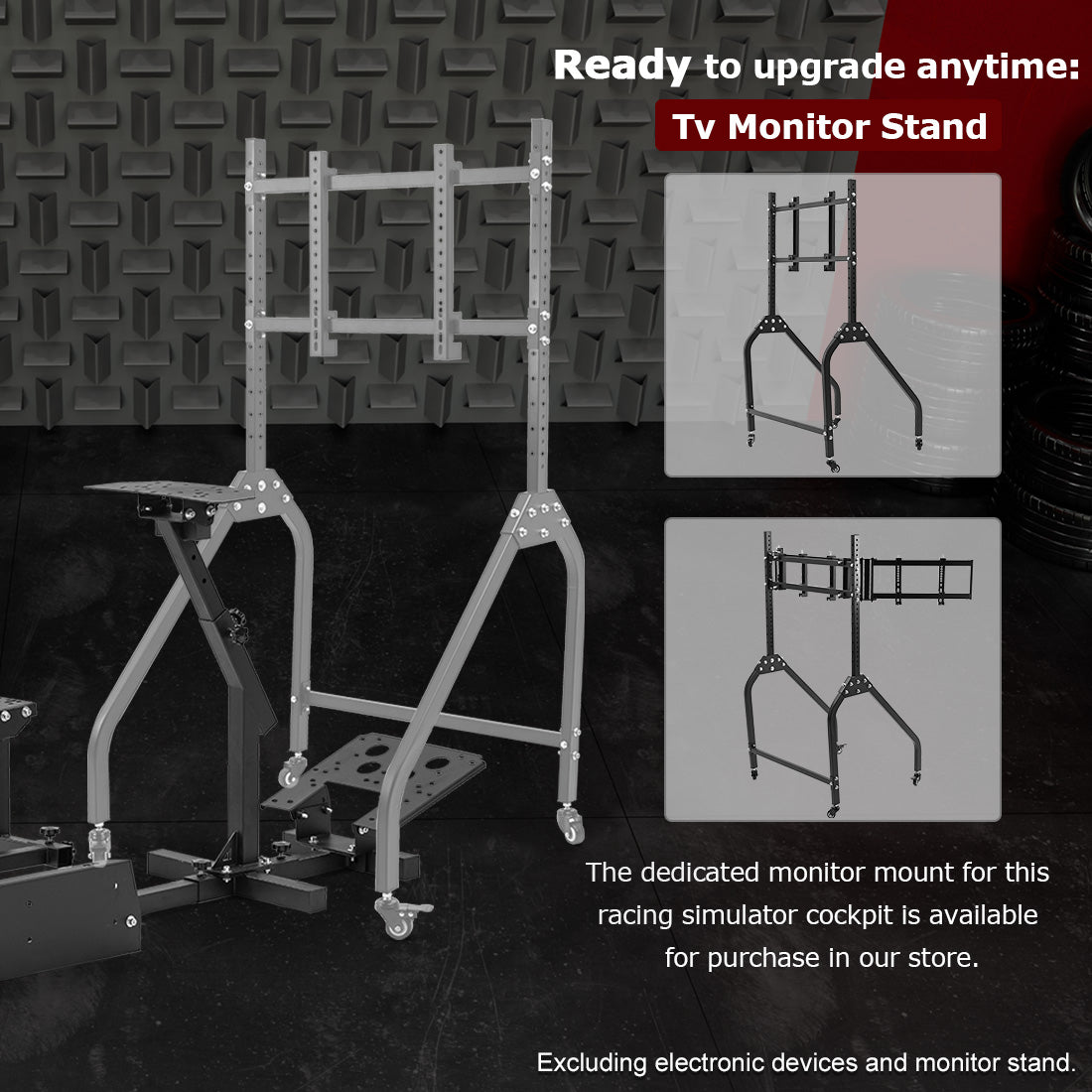 Zootopo Driving Simulator Cockpit Racing Wheel Mount, Compatible with Logitech G25/G27/G29/G920, Featuring Adjustable-height Gaming Frame with Shifter Bracket,Does Not Include Steering Wheel, Pedals, or Handbrake