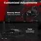 Zootopo 3060 Aluminum Profile Racing Simulator Cockpit, Infinitely Adjustable, Compatible with Thrustmaster/Fanatec/Logitech G29 steering wheels, specifically designed for the Sim Frame 3060 chassis. Does not include steering wheel, pedals, or handbrake