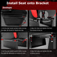 Zootopo Flight Simulator Cockpit with Red Seat Fit for Fanatec/Moza/Logitech X52 PRO/THRUSTMASTER A10,T.16000M FCS Adjustable Versatile,No Joystick,Handbrake,Shifter,Pedals,Steering Wheel,TV Mount