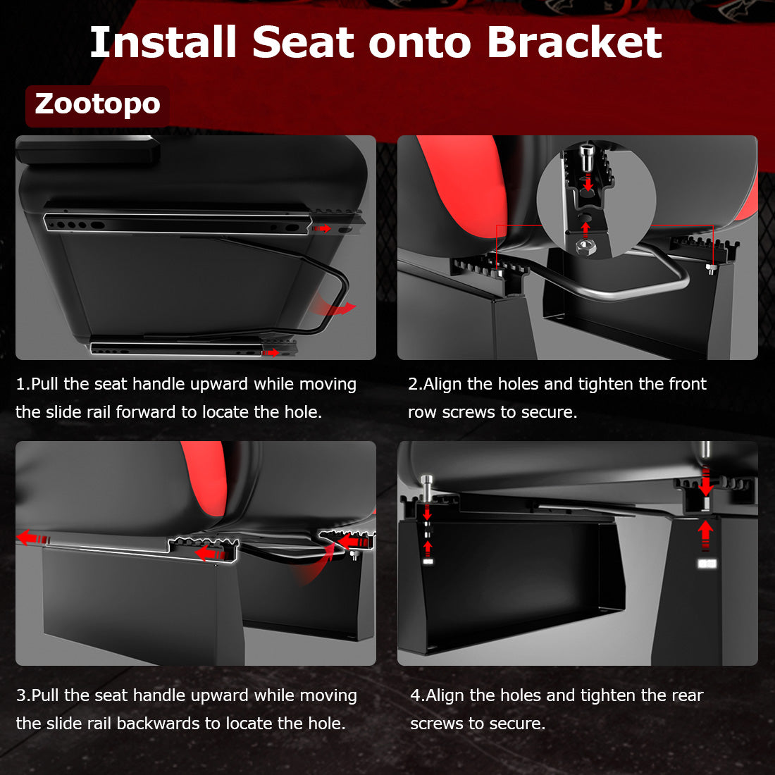 Zootopo Flight Simulator Cockpit with Red Seat Fit for Fanatec/Moza/Logitech X52 PRO/THRUSTMASTER A10,T.16000M FCS Adjustable Versatile,No Joystick,Handbrake,Shifter,Pedals,Steering Wheel,TV Mount