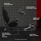 Zootopo Adjustable Sim Racing Cockpit with Black Seat, Fit for Logitech/Thrustmaster/Fanatec G920 G923 G29 Frame, Double Arm Reinforcement, No Steering Wheel, Pedal, Handbrake