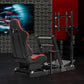Zootopo 8040 Aluminum Profile Racing Simulaor Cockpit with Red Seat & Monitor Frame Fit for Logitech/Thrustmaster/Fanatec G920,G923&T80 Professional,F1 Trunk,No Handbrake,Pedals,Steering Wheel