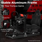Zootopo 8040 Aluminum Profile Racing Sim Cockpit with Black Seat Fit Logitech G923 G920, Adjuatable Driving Simulator Cockpit Not Include Steering Wheel,Pedals,Handbrake