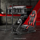 Zootopo Professional Racing Simulator Cockpit Frame with Red Seat&Triple Monitor Stand, Fit for Logitech G920/Thrustmaster/Moza, Shifter Platform Upgrade, No Wheel, Pedals, Handbrake and Monitor