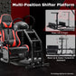 Zootopo Adjustable Racing Sim Cockpit with Red Seat Unobstructed Design for Both Legs Fit for Logitech/Thrustmaster G29 G923 G25 T80 T150 Racing Wheel Cockpit Not Include Steering Wheel,Pedals,Handbrake