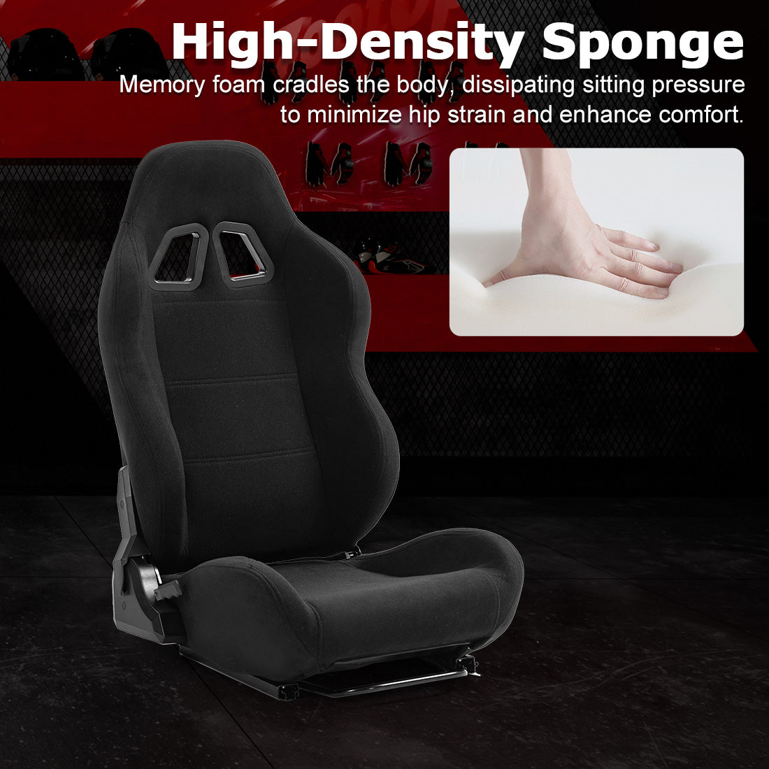 Zootopo Adjustable Racing Sim Cockpit with Black Seat Unobstructed Design for Both Legs Fit for Logitech/Thrustmaster G29 G923 G25 T80 T150 Racing Wheel Cockpit with Monitor Stand Not Include Steering Wheel,Pedals,Handbrake