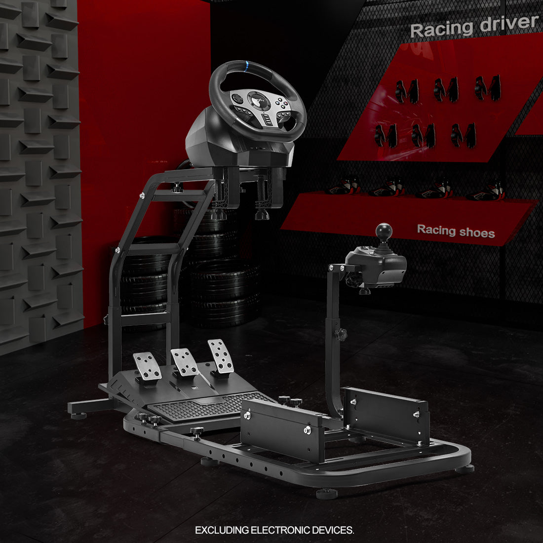 Zootopo Adjustable Racing Sim Cockpit Unobstructed Design for Both Legs Fit for Logitech/Thrustmaster G29 G923 G25 T80 T150 Racing Wheel Cockpit Not Include Steering Wheel,Pedals,Handbrake