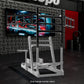 Zootopo 4040 Aluminum Profile Triple Monitor Stand for Racing Simulator Cockpit Compatible with 27-32 Inch Display 3 Screens TV Mount,Adjustable Height Width,No Steering Wheel,Shift Lever,Pedals,TV,Seat and Cockpit