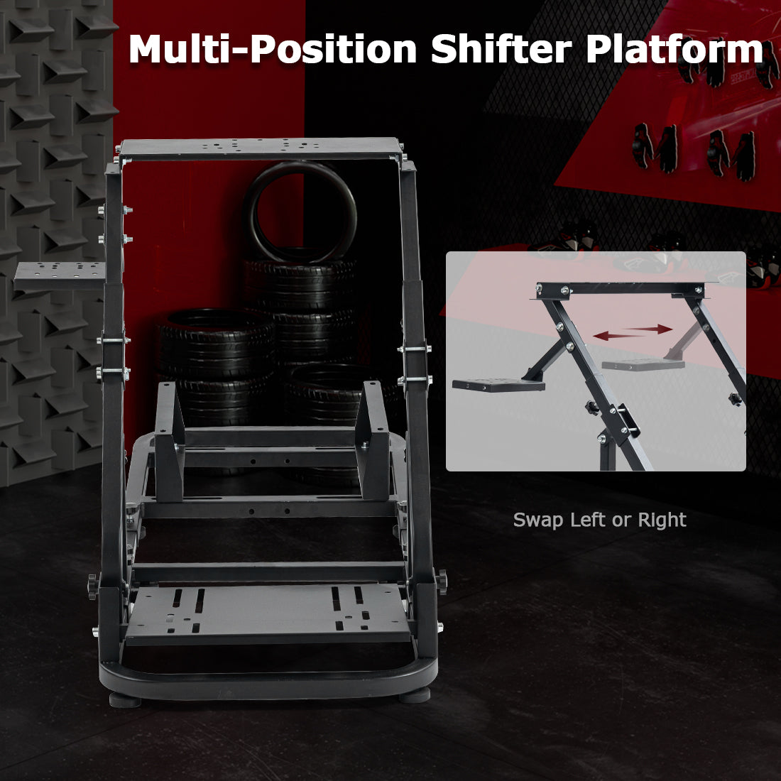 Zootopo Racing Wheel Stand Fit for Logitech G25 G27 G29 G920,Unlimited Adjustment,Foldable Racing Simulator Cockpit Frame,Not Included Shifter,Wheel,Pedals