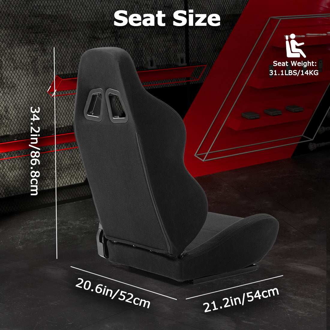 Zootopo Racing Simulator Cockpit with Black Seat Fit for Logitech G923/G29/G920, Thrustmaster, Fanatec,  Unlimited Adjustment,Not Included Shifter,Wheel,Pedals