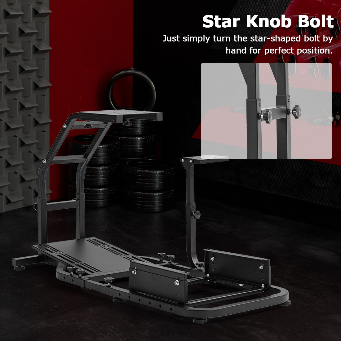 Zootopo Adjustable Racing Sim Cockpit Unobstructed Design for Both Legs Fit for Logitech/Thrustmaster G29 G923 G25 T80 T150 Racing Wheel Cockpit Not Include Steering Wheel,Pedals,Handbrake