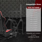 Zootopo Adjustable Racing Sim Cockpit with Red Seat Unobstructed Design for Both Legs Fit for Logitech/Thrustmaster G29 G923 G25 T80 T150 Racing Wheel Cockpit with Monitor Stand Not Include Steering Wheel,Pedals,Handbrake