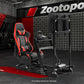 Zootopo 8040 Aluminum Profile Racing Simulaor Cockpit with Red Seat & Monitor Frame Fit for Logitech/Thrustmaster/Fanatec G920,G923&T80 Professional,F1 Trunk,No Handbrake,Pedals,Steering Wheel