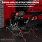 Zootopo Foldable X-Design Rig Racing Simulator Cockpit Frame  With Seat- Direct Drive Compatible Fit for Logitech/Thrustmaster/Fanatec G29 G920 G923 T248 T300 Not Included Wheel Shifter and Pedals