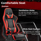 Zootopo Adjustable Sim Racing Cockpit with Red Seat, Fit for Logitech/Thrustmaster/Fanatec G920 G923 G29 Frame, Double Arm Reinforcement, No Steering Wheel, Pedal, Handbrake