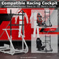 Zootopo Simulator Monitor Mount Fit for Multi-Brand Cockpit Mountable 32-55 inchs Display,Height Adjustable,NO TV,Steering Wheel,Shift Lever,Pedals,Seat and Race Frame