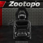 Zootopo Professional Racing Simulator Cockpit with Black Seat, Fit for Logitech G920/Thrustmaster/Moza, Streamlined Dual-arm Design, No Wheel, Pedals, Handbrake, and Monitor Stand