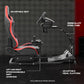 Zootopo Adjustable Racing Sim Cockpit with Red Seat Unobstructed Design for Both Legs Fit for Logitech/Thrustmaster G29 G923 G25 T80 T150 Racing Wheel Cockpit Not Include Steering Wheel,Pedals,Handbrake