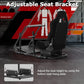 Zootopo Adjustable Sim Racing Cockpit with Black Seat, Fit for Logitech/Thrustmaster/Fanatec G920 G923 G29 Frame, Double Arm Reinforcement, No Steering Wheel, Pedal, Handbrake