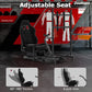 Zootopo Racing Cockpit with TV Stand &Black Seat Fit for Logitech,Thrustmaster,G25,G920,T500,Wheel Shifter Pedals Not Included