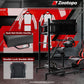 Zootopo Racing Simulator Cockpit with Triple Monitor Stand and Red Seat Suitable for Logitech/Thrustmaster T500RS TX G29 G920 G923 CSL-DD, Without Steering Wheel, Pedals, Handbrake