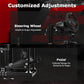 Zootopo 8040 Aluminum Profile Racing Sim Cockpit with Black Seat Fit Logitech G923 G920, Adjuatable Driving Simulator Cockpit Not Include Steering Wheel,Pedals,Handbrake